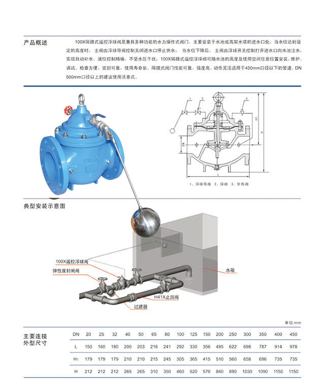 100x遥控浮球阀-浙江威立雅阀门有限公司