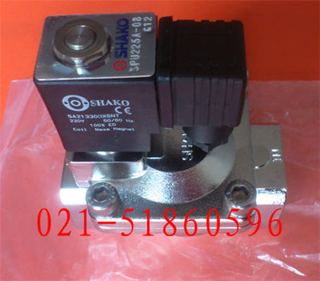 SHAKO耐酸碱丝口电磁阀PE220-03，PE220-04