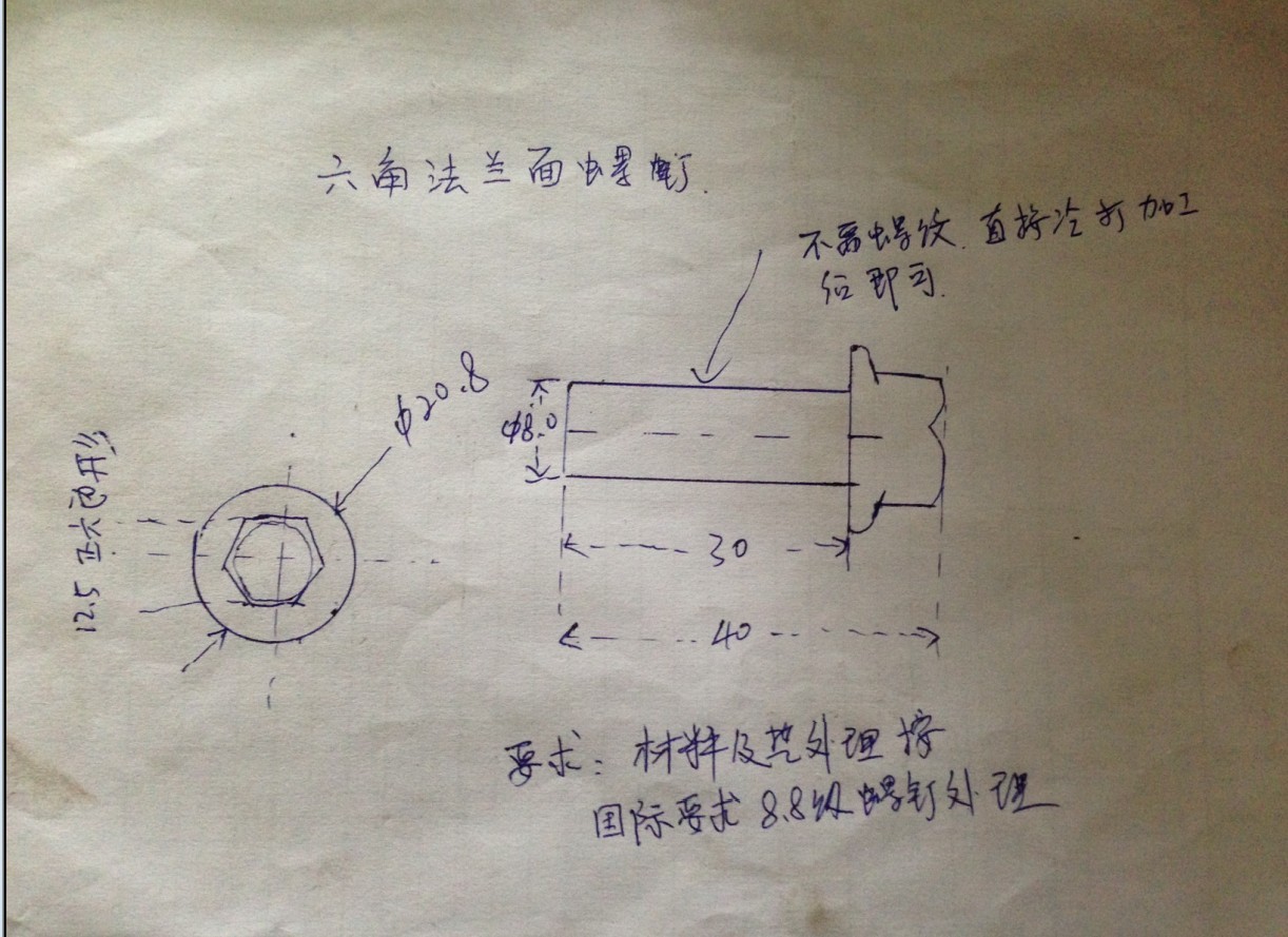 求购六角法兰面螺钉