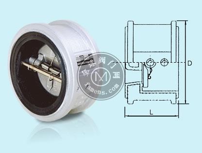 JIS-10K鑄鐵雙瓣式逆止閥，台湾荣牌瓣式逆止閥，台湾JUNG荣牌对夹逆止閥