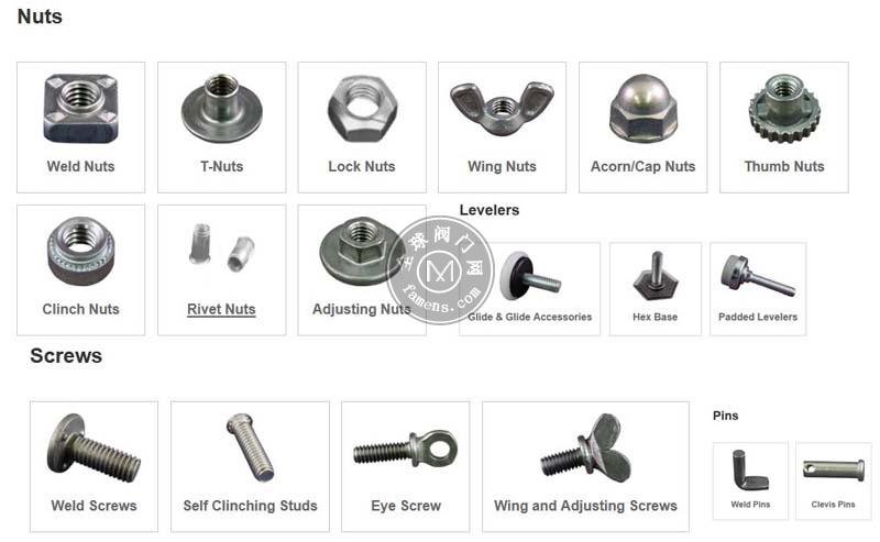 OHIO产品目录大全焊接螺母、焊接螺钉、焊接螺柱、压紧螺母、调节螺母