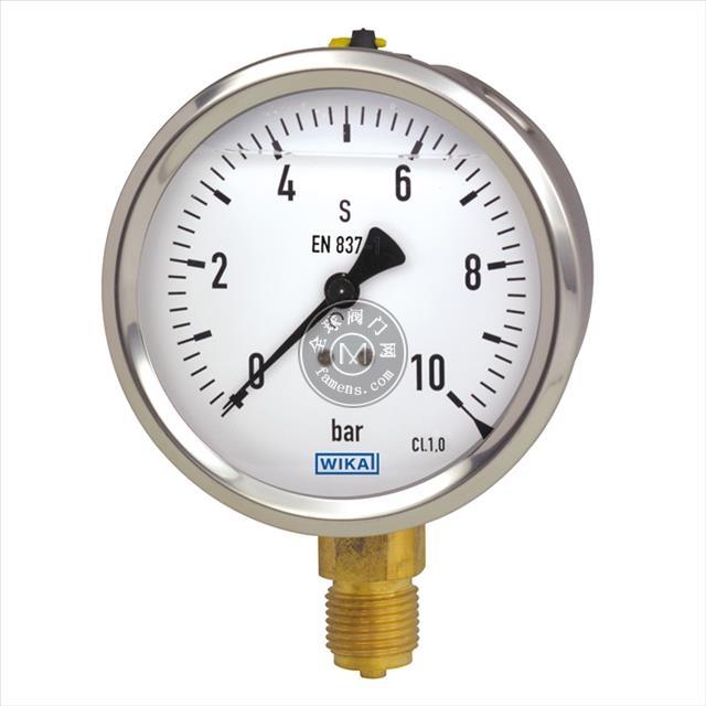 WIKA威卡油压气压液压表EN837-1充液耐震轴向径向带边213.53.063 ￥130.00 已售：0件