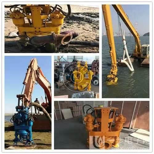 挖机300加长臂液压泥浆泵-江淮挖掘机潜水沙浆泵