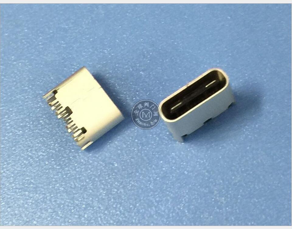 USB3.1标准-超短体TYPE-C夹板母座=（16P矮体type-C夹距1.0母端）