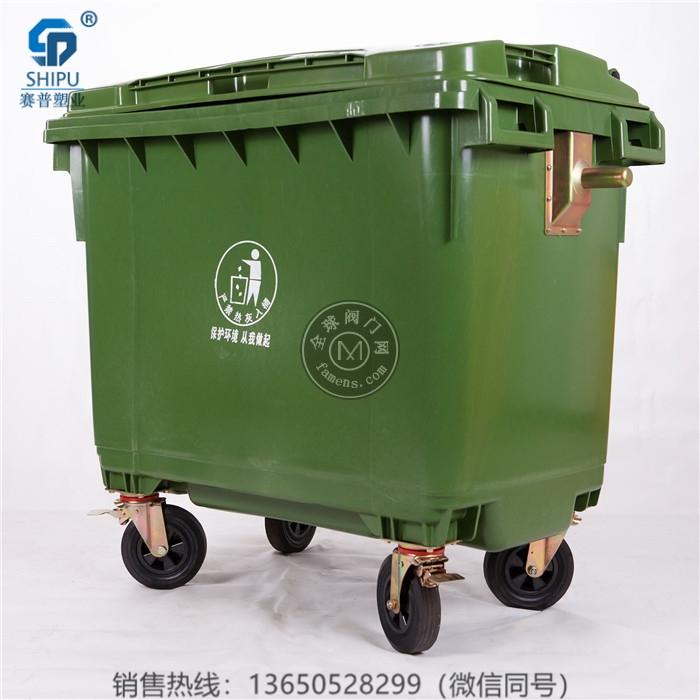 云南厂家批发660L大容量塑料垃圾桶 塑料垃圾车环卫垃圾桶