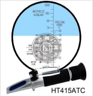 HT415ATC 乙二醇防冻液浓度计（防冻液冰点仪） 乙二醇浓度测量仪0-100% 防冻液冰点仪 蓄电池电池水比重计