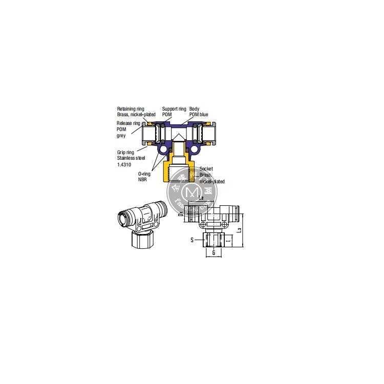 德国avs接头951P3-4FF-1-8用于咖啡机水路