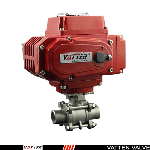 德国品牌VATTEN电动三片式焊接球阀