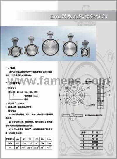 DM2系列高强度铝蝶阀