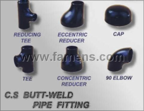 ，弯头（elbow）、三通（tee）、法兰（flange）、大小头（reducer）、异径管（reducer）、对焊管件（butt w