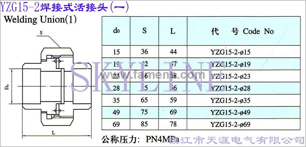 YZG15-2焊接式活接头（一）