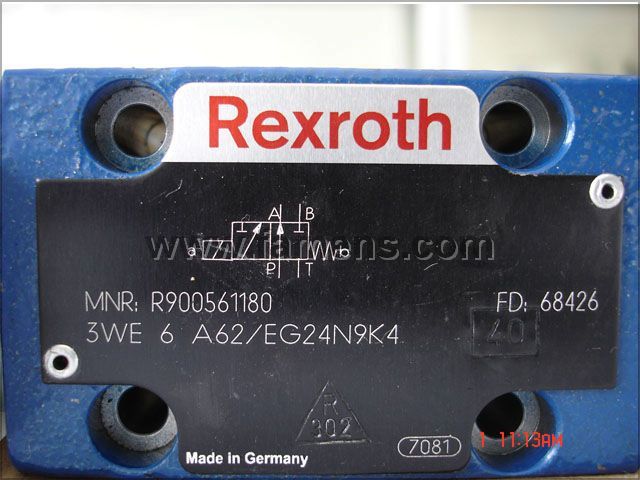 代理经销德国BOSCH REXROTH(博世-力士乐)液压元件6通经电磁阀4WE6D62/EG24N9K4