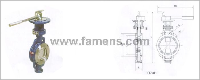 D73H手动对夹式金属硬密封蝶阀