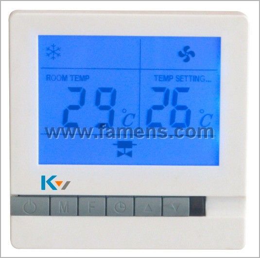 湖北液晶温控器，中央空调温控器，双温显示温控器
