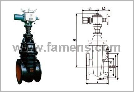 Z945T型电动暗杆楔式铸铁闸阀