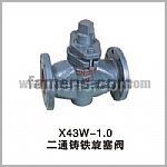 X43W-1.0二通铸铁旋塞阀